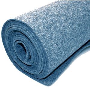 Vilt bekleed tapijt - Blauw - 200 x 2000 cm